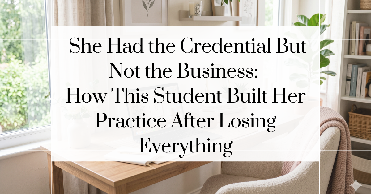 LMT60 student builds myofunctional therapy practice after losing everything