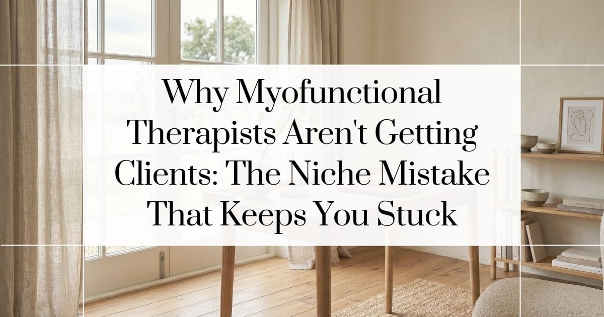 Nail Your Niche Myofunctional Therapist Featured nail your niche myofunctional therapist — ideal client exercise