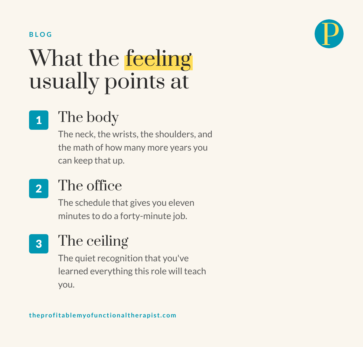 Graphic for i hate being a dental hygienist showing what the feeling usually points at: the body, the office, or the ceiling.
